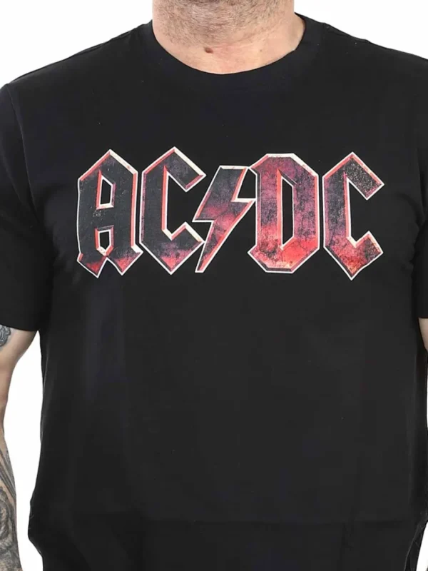 ACDC Distressed Logo T-Shirt - Sort^Urban Classics Discount