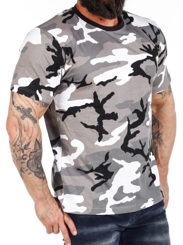 Army T-shirt - Sort/Hvid/Grå^Brandit Discount