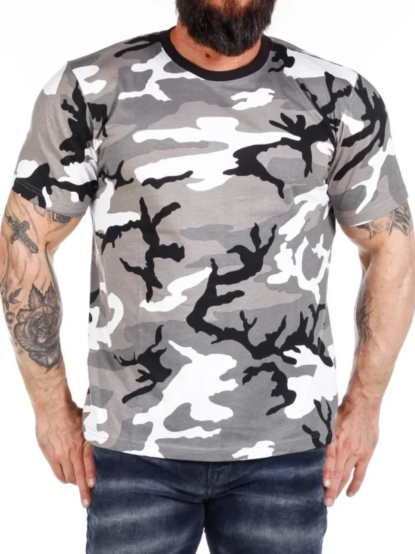 Army T-shirt - Sort/Hvid/Grå^Brandit Discount