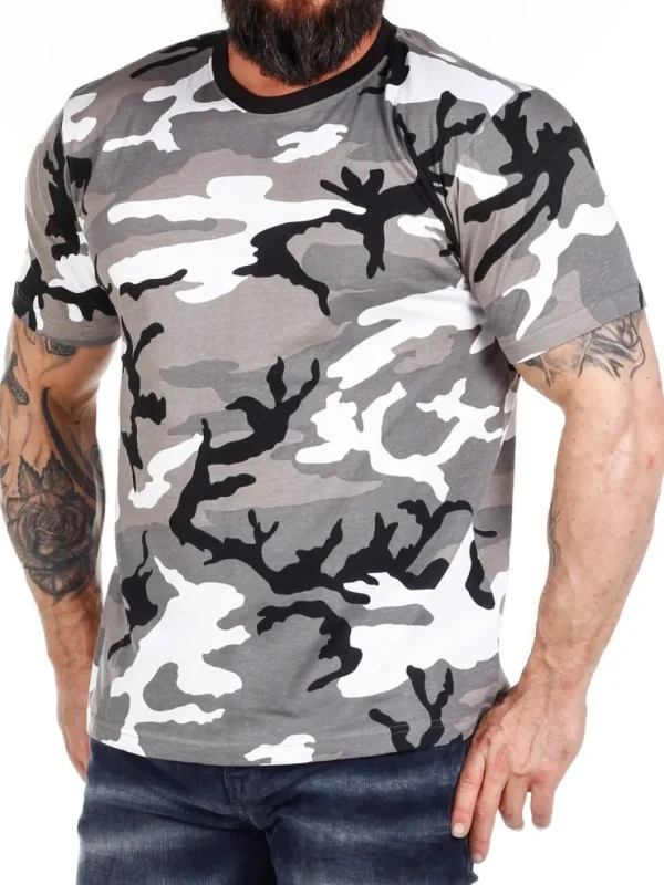Army T-shirt - Sort/Hvid/Grå^Brandit Discount