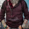 Artemis Hoodie - Vinrød/Sort^Rusty Neal Outlet