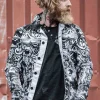 Aylaxi Jeansjakke - Hvid/Sort^Kingz Clearance