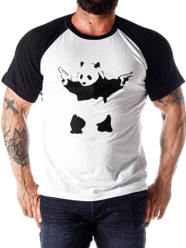 Banksy´s Graffiti Panda T-shirt - Hvid/Sort^Urban Classic Hot