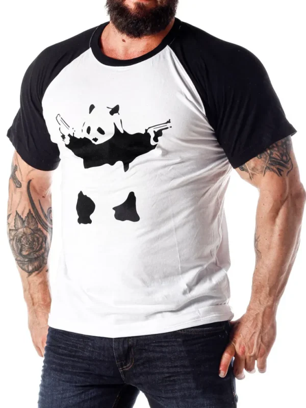 Banksy´s Graffiti Panda T-shirt - Hvid/Sort^Urban Classic Hot