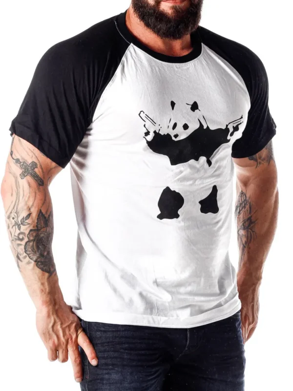 Banksy´s Graffiti Panda T-shirt - Hvid/Sort^Urban Classic Hot