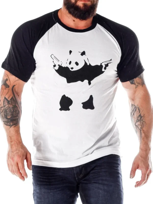 Banksy´s Graffiti Panda T-shirt - Hvid/Sort^Urban Classic Hot