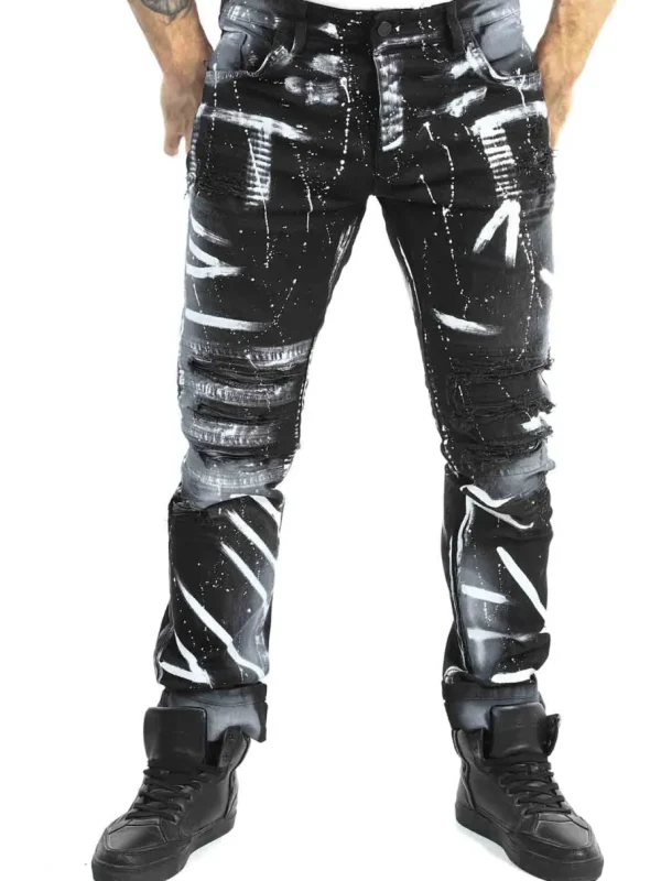 Beneli Jeans - Sort/Hvid^Kingz Outlet