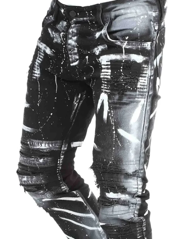 Beneli Jeans - Sort/Hvid^Kingz Outlet