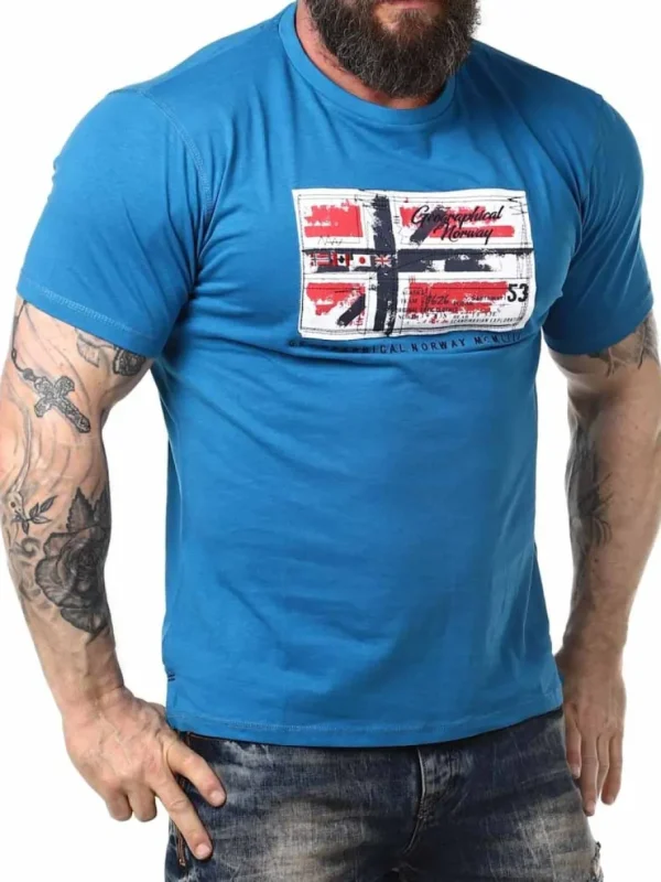 Bizau Geo Norway T-shirt - Blå^Geographical Norway Online
