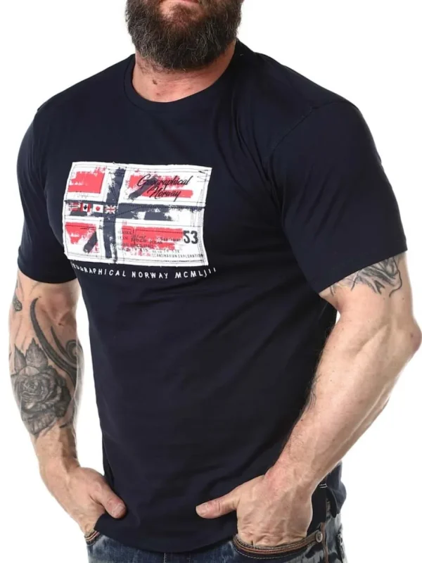 Bizau Geo Norway T-shirt - Mørkeblå^Geographical Norway Hot