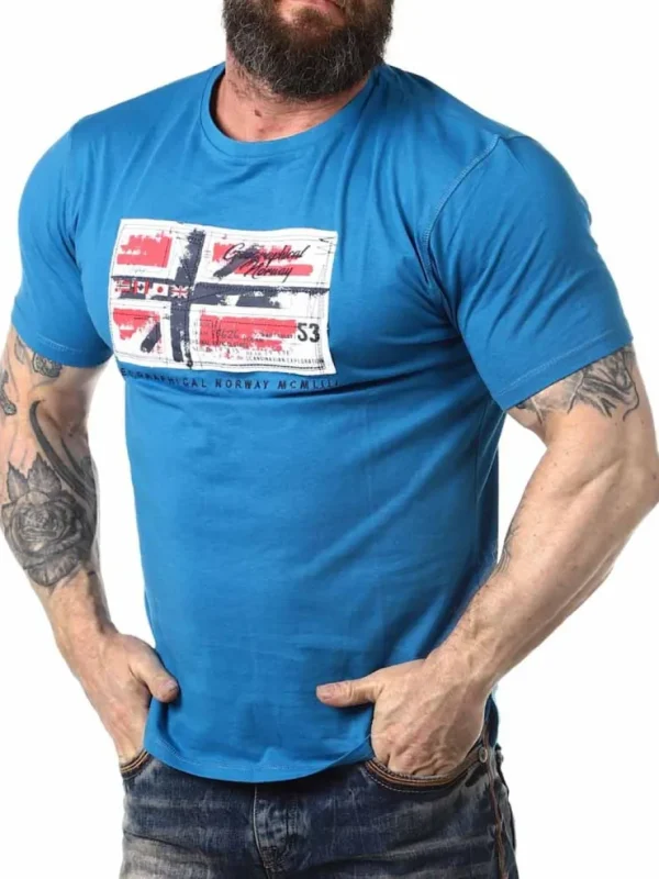 Bizau Geo Norway T-shirt - Blå^Geographical Norway Online