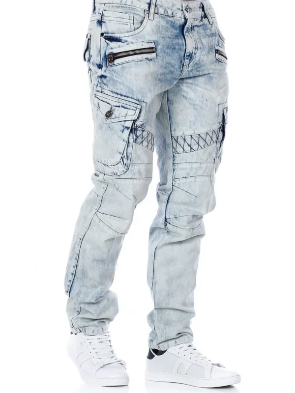 Blizzard Command Cargo Jeans - Lyseblå^Cipo & Baxx Outlet