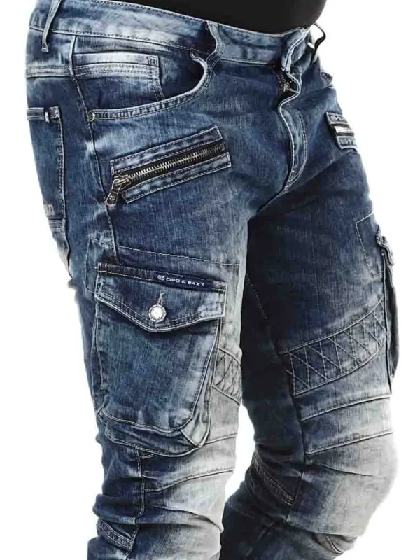 Blizzard Command Cargo Jeans - Washed blue^Cipo & Baxx Online