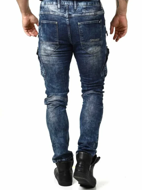 Blizzard Command Cargo Jeans - Washed blue^Cipo & Baxx Online