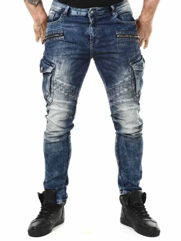 Blizzard Command Cargo Jeans - Washed blue^Cipo & Baxx Online