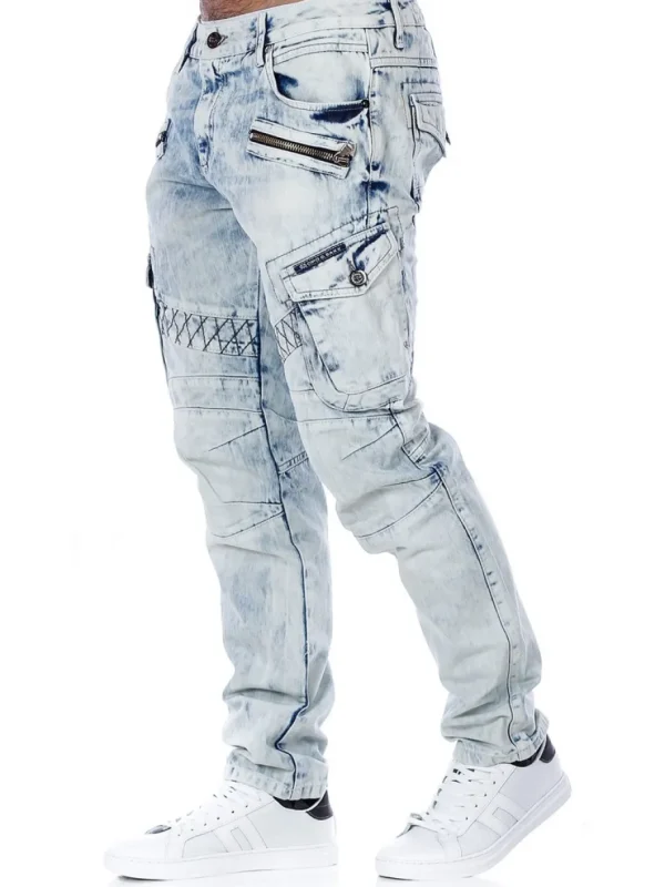 Blizzard Command Cargo Jeans - Lyseblå^Cipo & Baxx Outlet