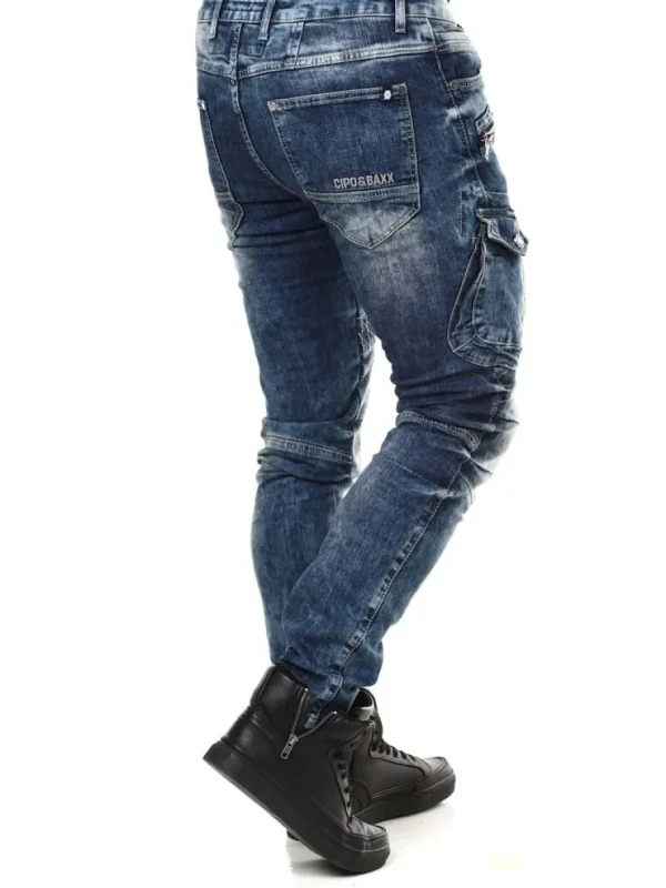 Blizzard Command Cargo Jeans - Washed blue^Cipo & Baxx Online