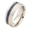 Blue Wood Ring - Sølv/Blå^Inox New