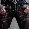 Bolted Jeans - Sort/Rød^Kingz Clearance