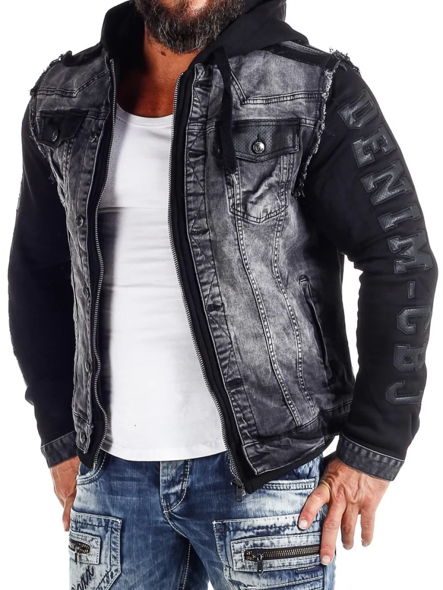 boyd_jeansjakke__sort_1.webp Boyd Jeansjakke - Sort^Cipo & Baxx Clearance