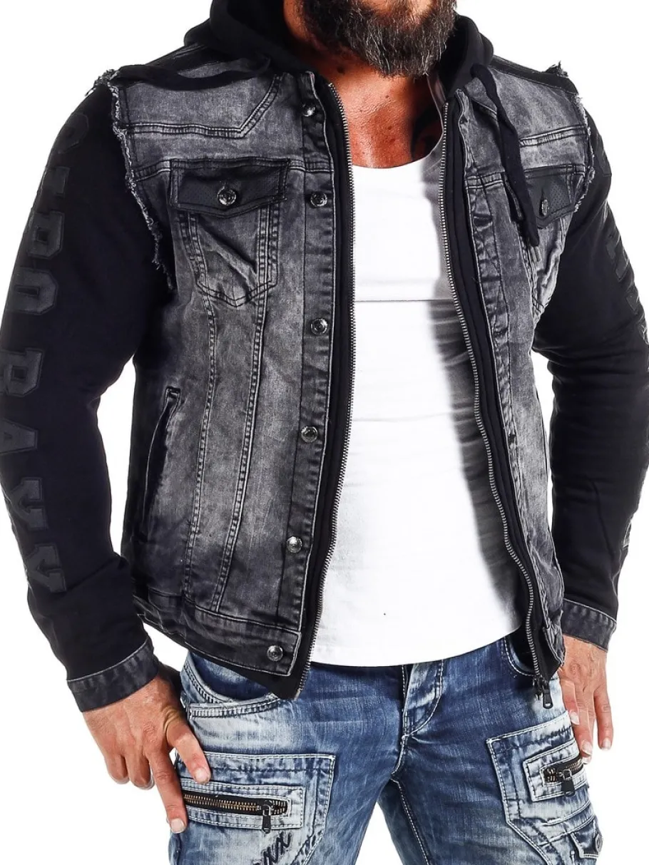 boyd_jeansjakke__sort_2.webp Boyd Jeansjakke - Sort^Cipo & Baxx Clearance