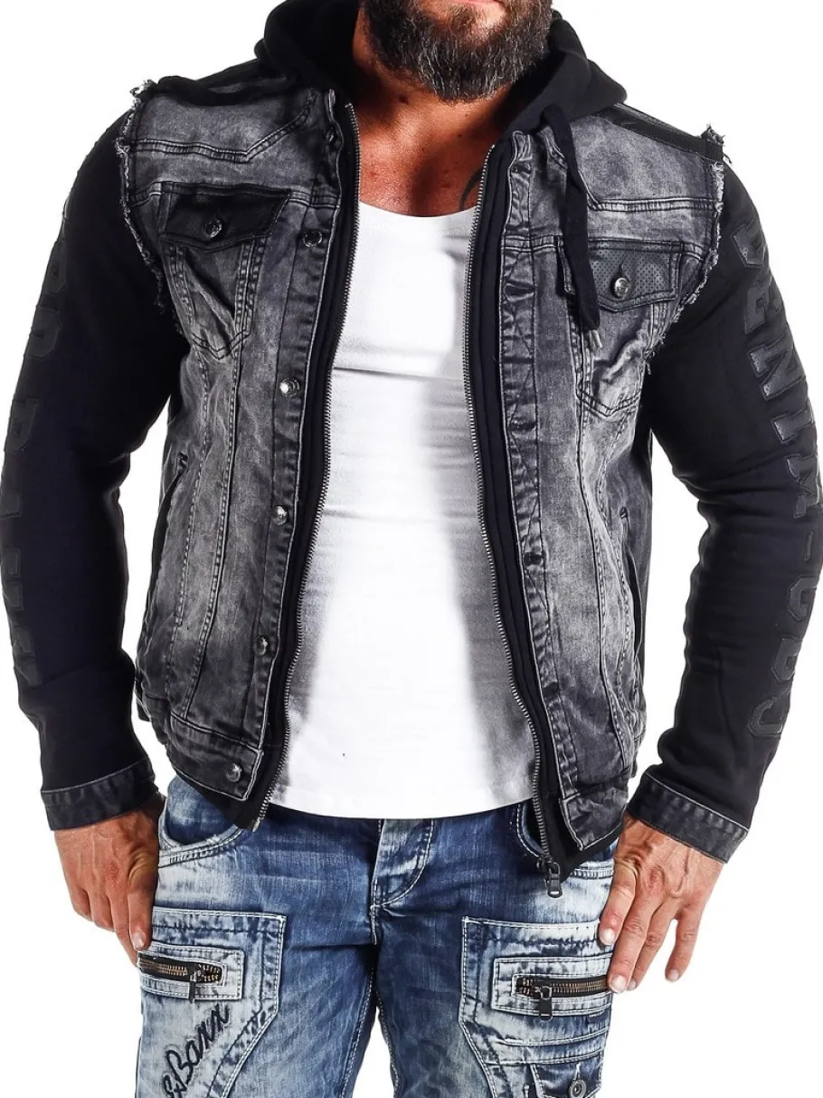 boyd_jeansjakke__sort_4.webp Boyd Jeansjakke - Sort^Cipo & Baxx Clearance