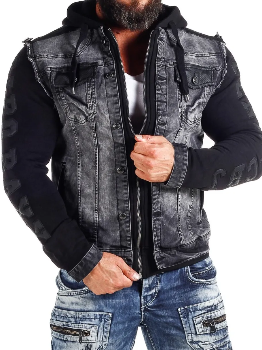 boyd_jeansjakke__sort_6.webp Boyd Jeansjakke - Sort^Cipo & Baxx Clearance