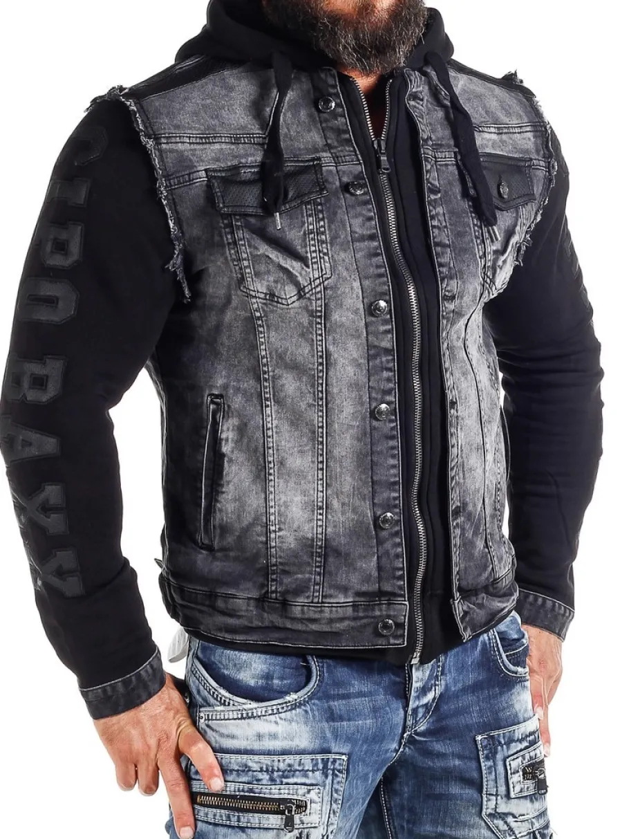boyd_jeansjakke__sort_8.webp Boyd Jeansjakke - Sort^Cipo & Baxx Clearance