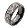 Brain Coral Ring - Sølv/Sort^Inox Clearance