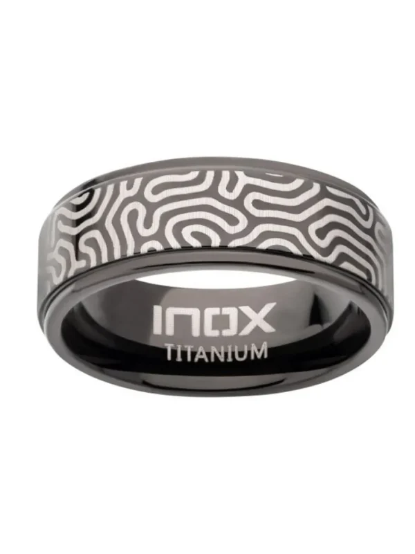 Brain Coral Ring - Sølv/Sort^Inox Clearance