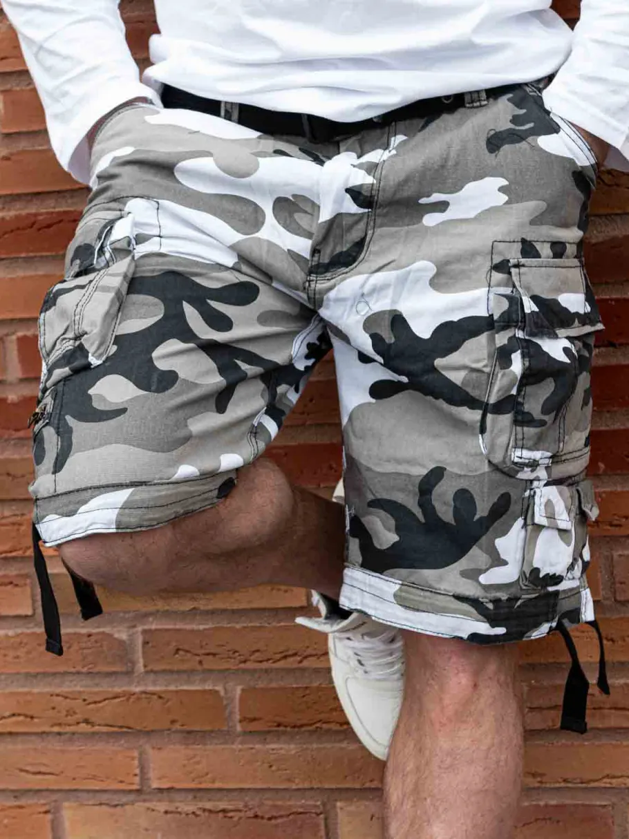Savage Vintage Shorts - Hvid/Camo^Brandit Discount