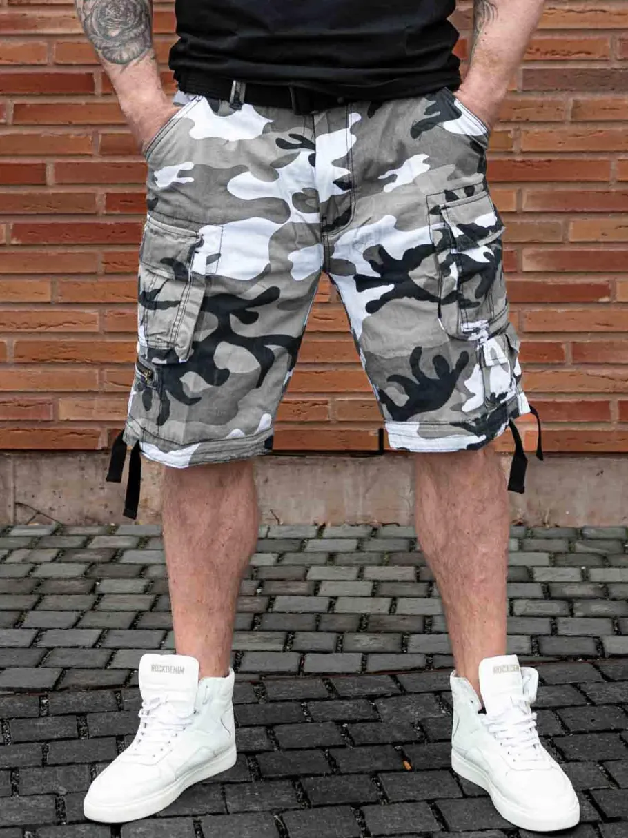 Savage Vintage Shorts - Hvid/Camo^Brandit Discount