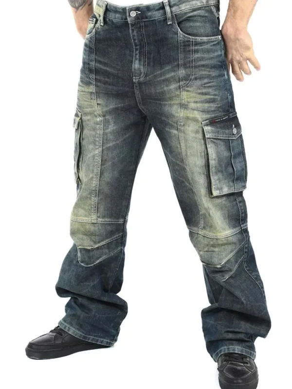 Brock Jeans - Blå/Grøn^Cipo & Baxx Sale