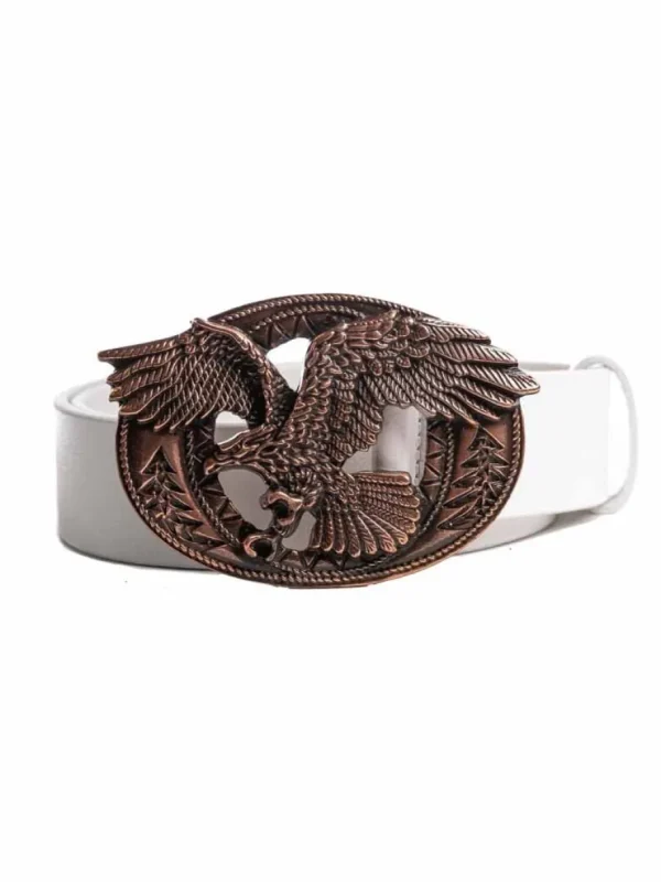 Bronzed Eagle Laderbalte - Hvid^Cipo & Baxx Clearance