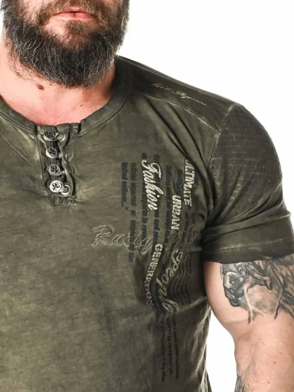 Ceylon T-shirt - Khaki^Rusty Neal Discount