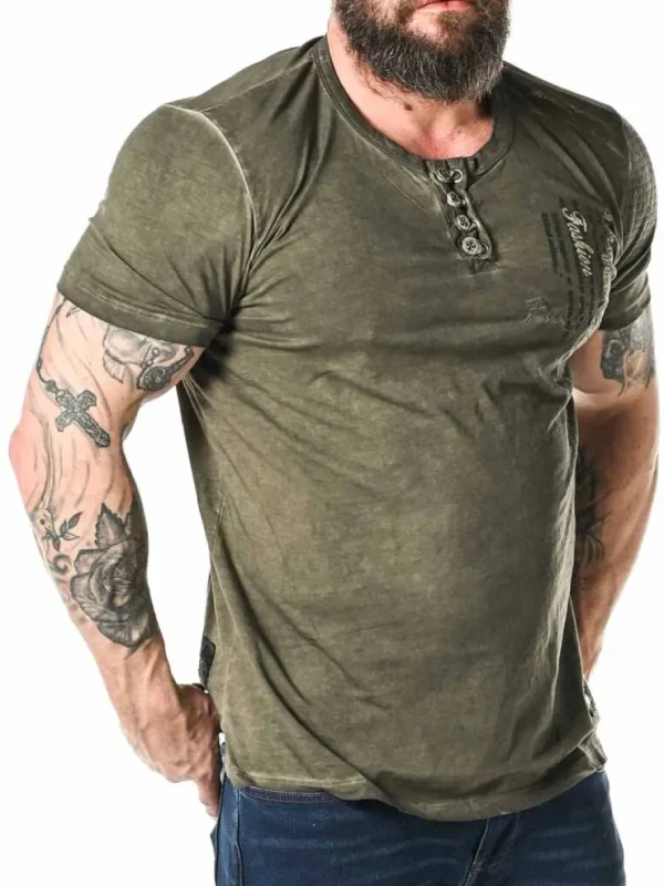 Ceylon T-shirt - Khaki^Rusty Neal Discount