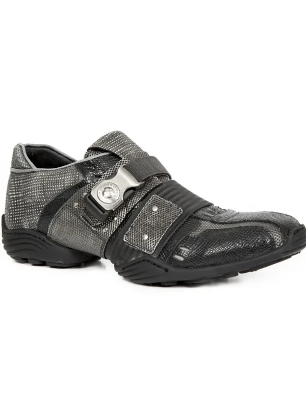 Crook Sko - Sort/Grå^New Rock Discount