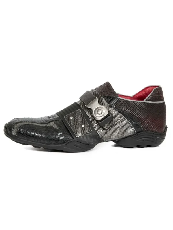 Crook Sko - Sort/Rød^New Rock Sale