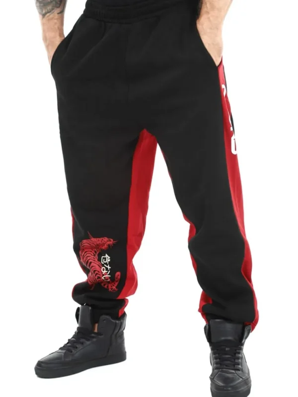 DNGRS Bold Sweatpants - Sort/Rød^Urban Classics Sale