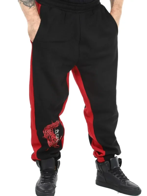 DNGRS Bold Sweatpants - Sort/Rød^Urban Classics Sale