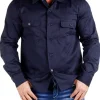 Docks Skjorte - Navy^Brandit Discount