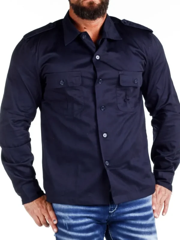 Docks Skjorte - Navy^Brandit Discount