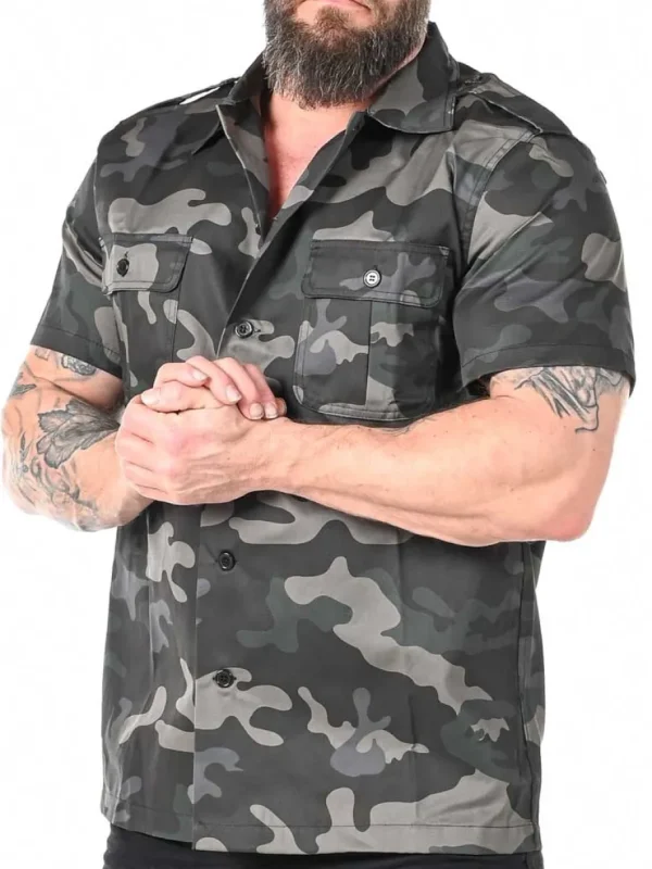 Docs Kortærmet Skjorte - Dark Camo^Brandit Outlet