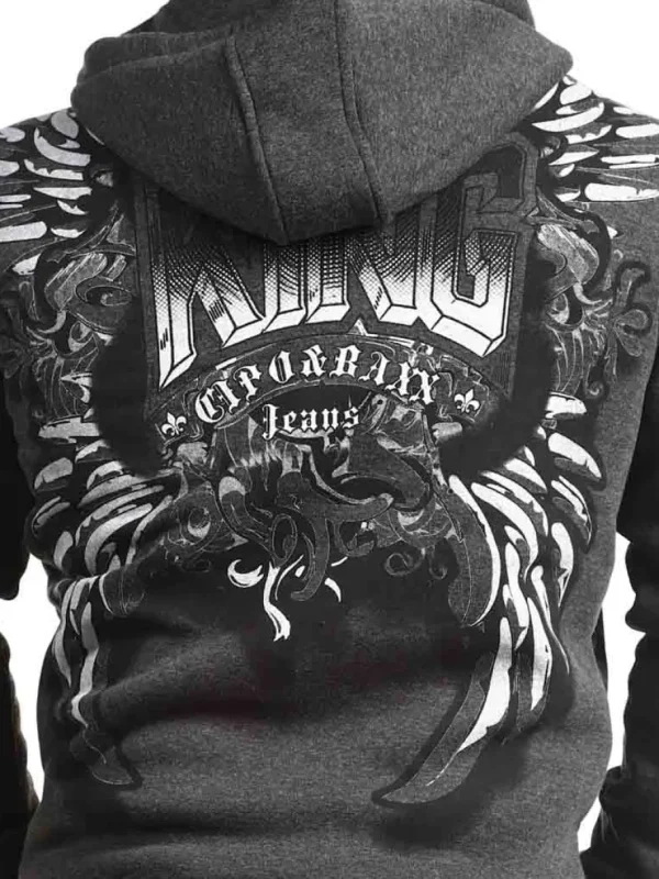 Esaias Hoodie - Mørkegrå/Sort^Cipo & Baxx Online