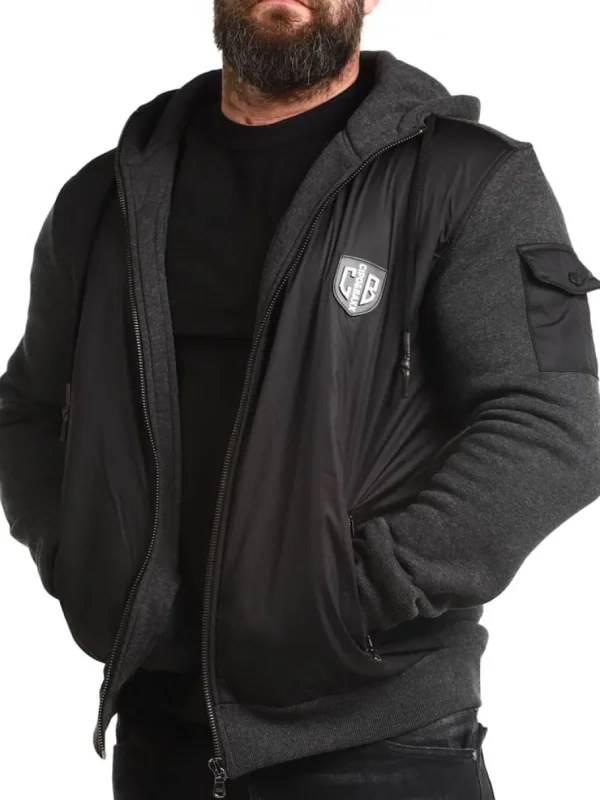 Esaias Hoodie - Mørkegrå/Sort^Cipo & Baxx Online