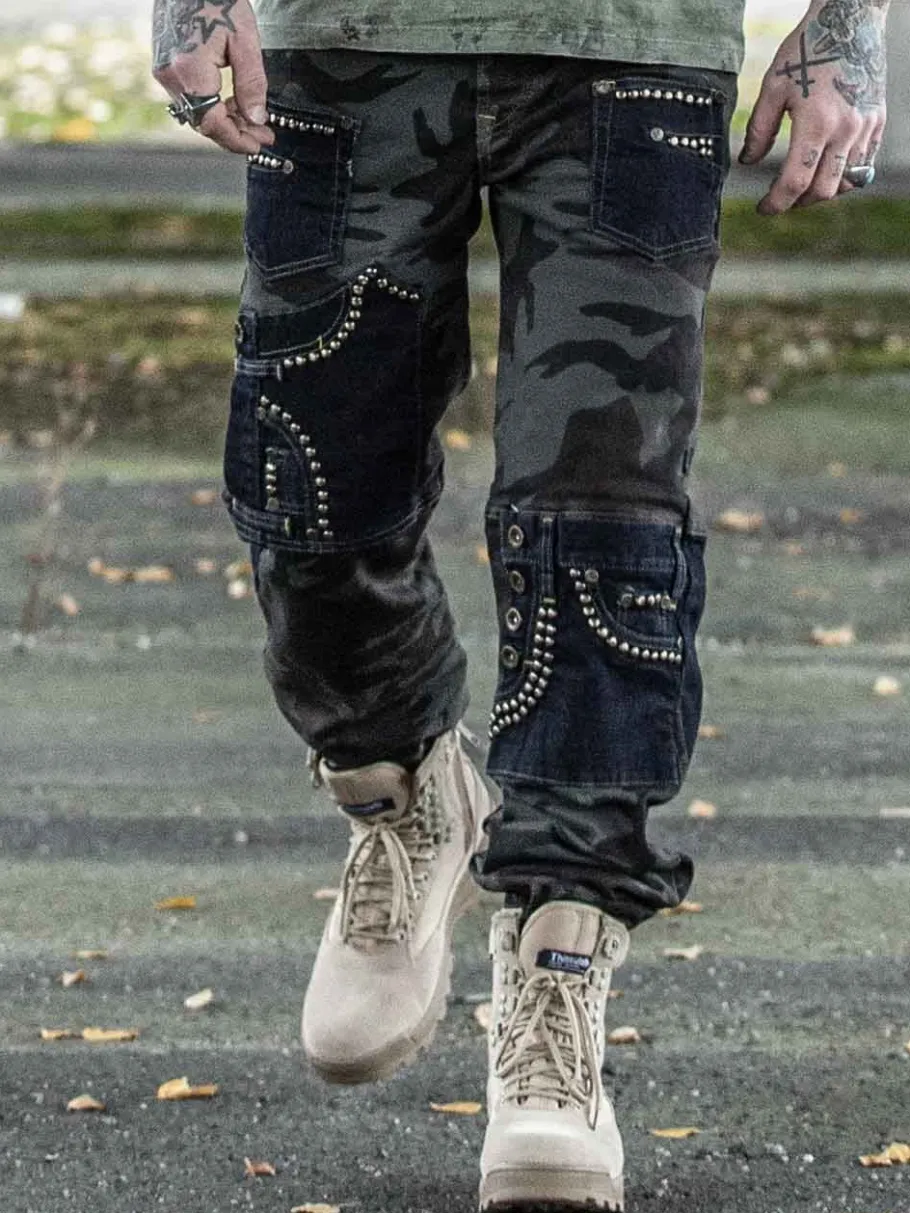exine_kingz_jeans__camobl_0.webp Exine Jeans - Camo/Blå^Kingz Outlet