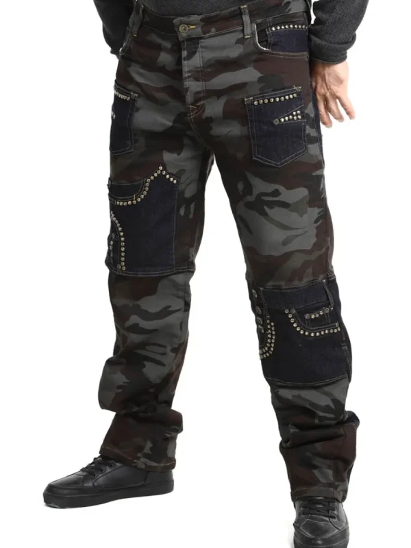 Exine Jeans - Camo/Blå^Kingz Outlet