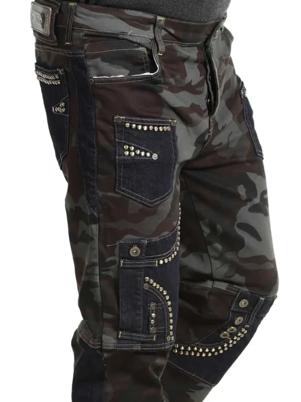 Exine Jeans - Camo/Blå^Kingz Outlet