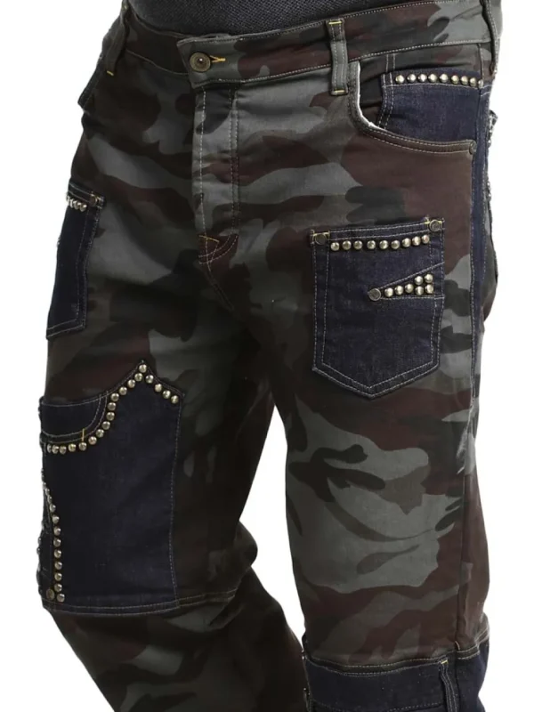Exine Jeans - Camo/Blå^Kingz Outlet