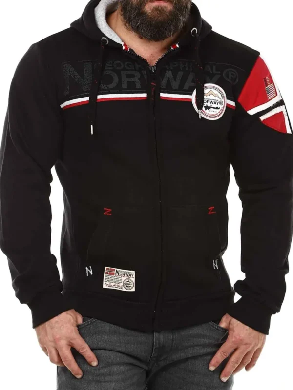 Fulco Geo Norway Hoodie - Sort^Geographical Norway Best